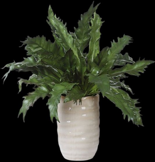 Uttermost® Verdure Fern Green Centerpiece in Glazed Pot-3