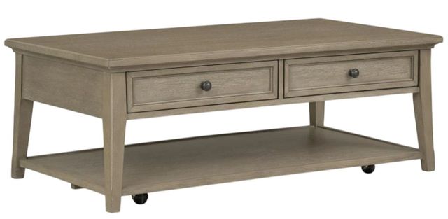 Legacy Classic Grayson Honeyed Oak Cocktail Table with Casters-0