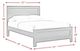 Elements International Sami White Full Youth Upholstered Panel Bed-2