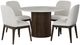 Elements International Sylvie 5-Piece Dark Brown/White Round Dining Set-0