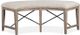 Magnussen Home® Paxton Place Dovetail Grey Curved Upholstered Bench-0