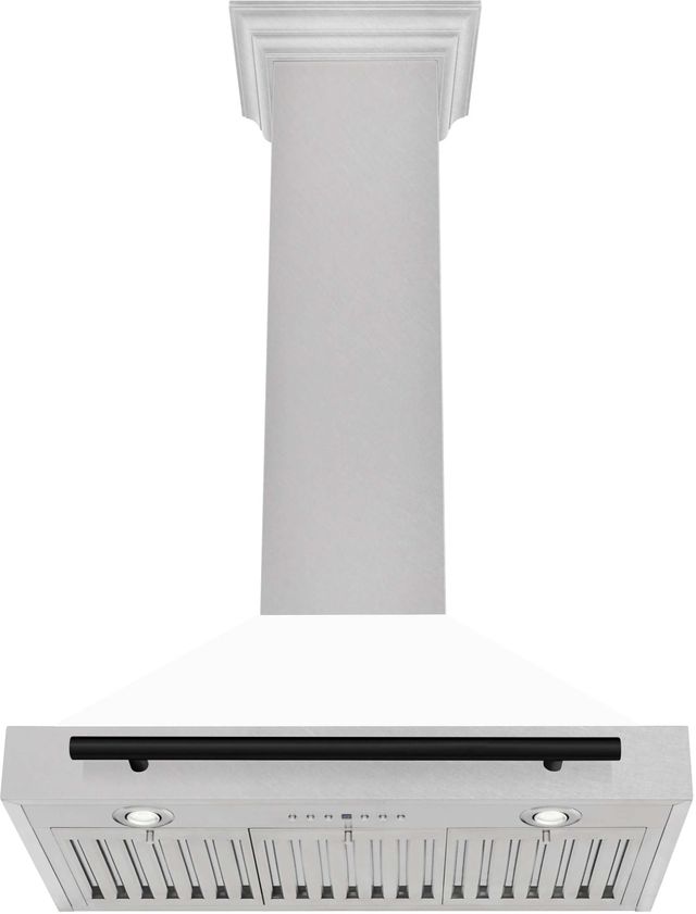 ZLINE 30" Autograph Edition White Matte Wall Mounted Range Hood -3