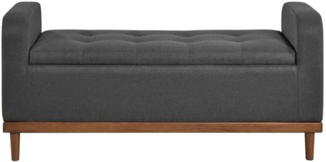 Homelegance® Brigitte Dark Gray Lift Top Storage Bench-2
