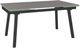 Amisco Customizable Lewis 91" Rectangular Extendable Table with 0.5" Taupe Glass Top and 2 Leaves-0