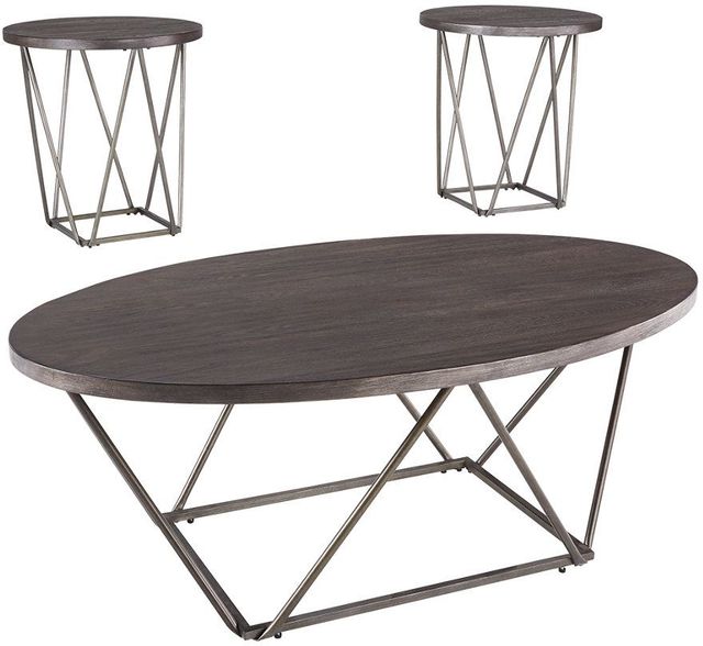 Signature Design by Ashley® Neimhurst 3-Piece Dark Brown Occasional Table Set-0