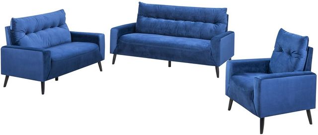 Mazin Furniture Veronica Navy Upholstered Accent Chair-1