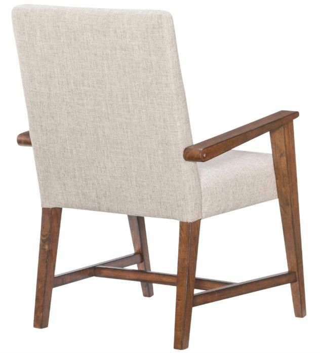 Legacy Classic Fenmore Distressed Cherry/Zuma Linen Upholstered Dining Arm Chair-1