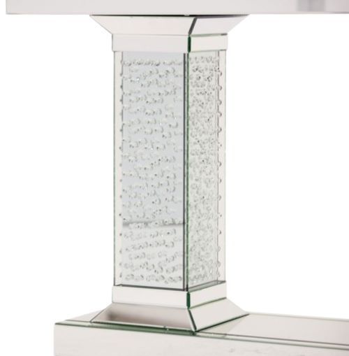 Michael Amini® Montreal™ Mirrored Pedestal Console Table-2