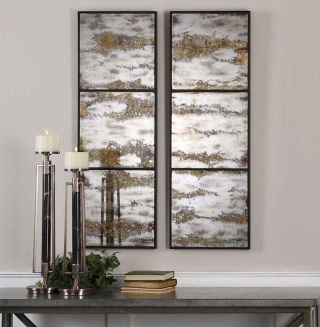Uttermost® Rahila 2-Piece Antiqued Mirror Wall Decor Set-1