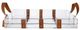 A & B Home Brown/Clear Rectangle Decorative Tray-1