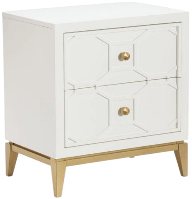 Legacy Kids Teen Chelsea by Rachael Ray White Youth Nightstand with Lattice-0