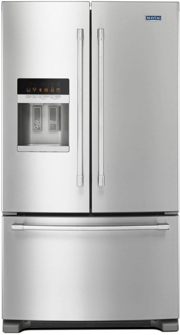 Maytag® 36" 24.7 Cu. Ft. Fingerprint Resistant Stainless Steel French Door Refrigerator-0