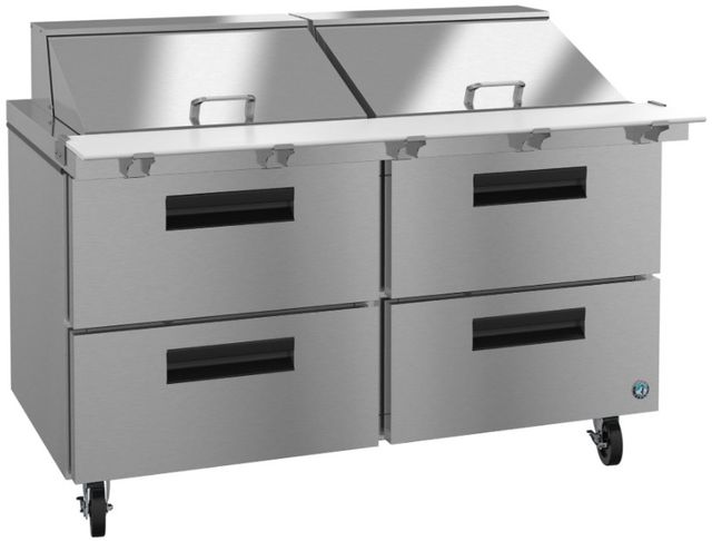 Hoshizaki 60" 17.55 Cu. Ft. Stainless Steel Two Section Mega Top Prep Table Refrigerator with Stainless Drawers-1
