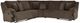 Signature Design by Ashley® Top Tier 5-Piece Chocolate Manual Reclining Curved Sectional-0