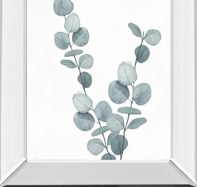 Classy Art Blue Botanical Wash III by Conrad Knutsen Mirror Framed Wall Art-1