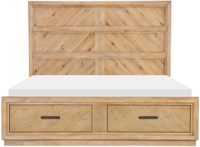 Legacy Classic Torrance Aged Driftwood King Panel Storage Bed-2