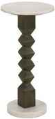 Coaster® Colette White Side Table with Dark Gray Base-0