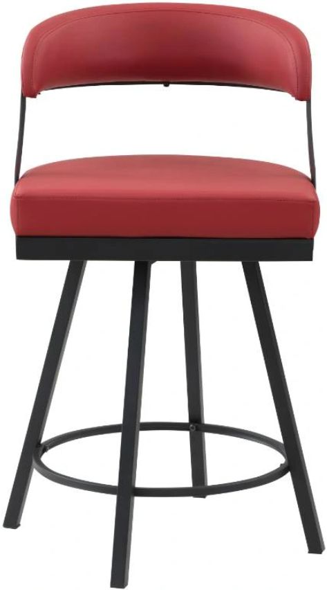 Homelegance® Crowley Red Counter Swivel Chair-3