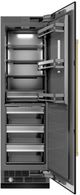 ZLINE Autograph Edition 24" 12.5 Cu. Ft. Black Stainless Steel Column Refrigerator with Graphite Gray Interior and Champagne Bronze Accents-1
