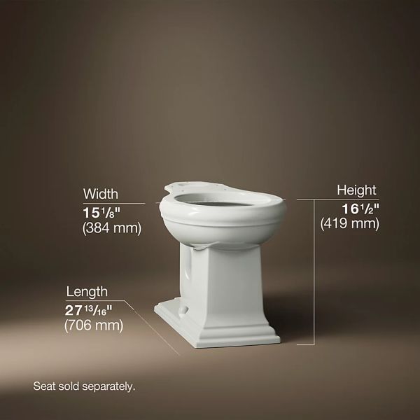 KOHLER® Memoirs® Dune Round-Front Bowl with Exposed Trapway-4