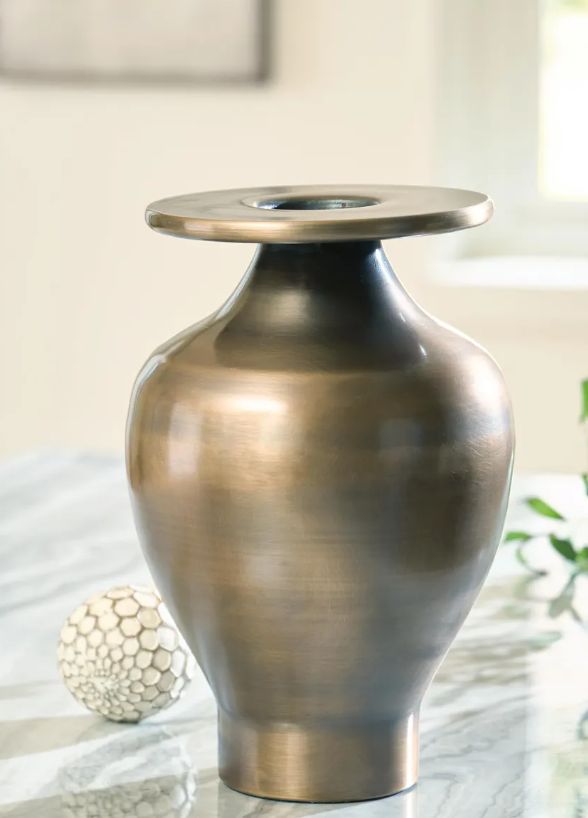 Signature Design by Ashley® Fedorleigh Antique Brass Vase-1