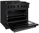 ZLINE Classic 36" Black Stainless Steel Pro Style Gas Range -3
