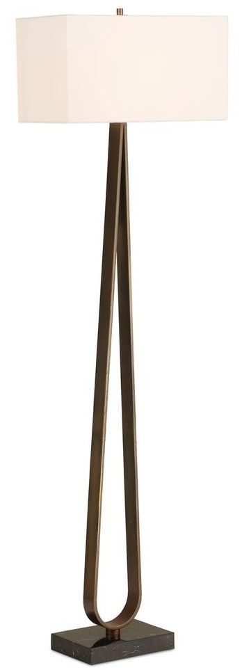 Uttermost® Galloway Black/Bronze Floor Lamp-0