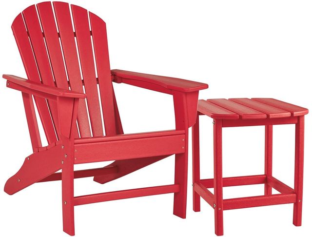 Signature Design by Ashley® Sundown 2-Piece Red Outdoor Seating Chair Set-0