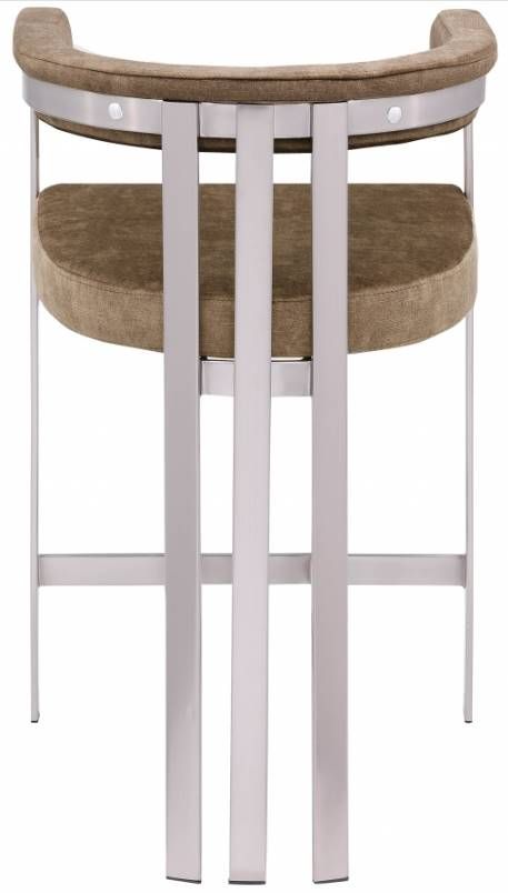 Meridian Furniture Marcello Brown/Brushed Chrome Counter Stool-2