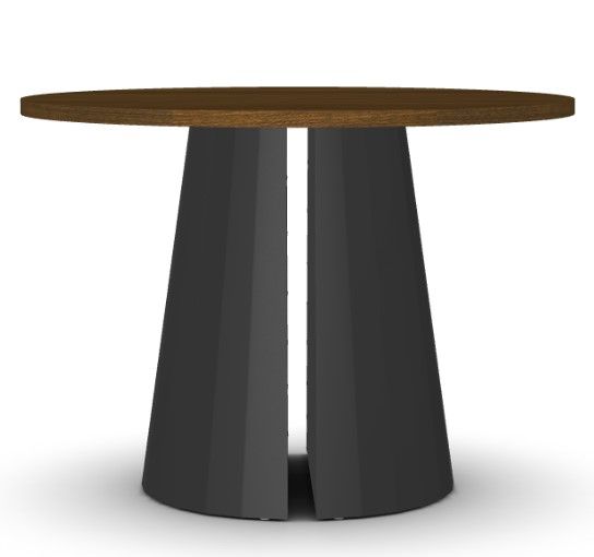 Amisco Customizable Gemma Walnut Veneer 42'' Bar Height Round Table-1