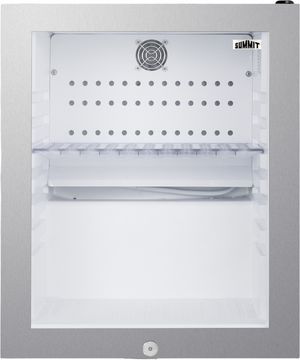 front view of the Summit® 0.9 Cu. Ft. Stainless Steel Compact Refrigerator