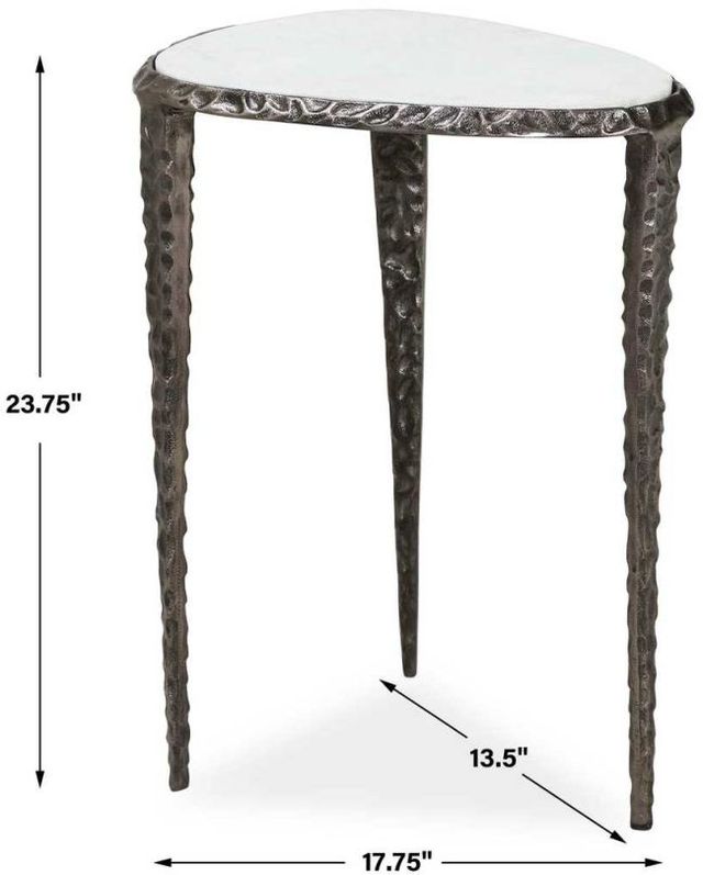 Uttermost® Arnold Marble Top Side Table with Dark Bronze Base-2