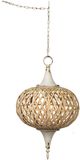 A & B Home Natural/White Organic Elements Vintage Glamour Chandelier-1