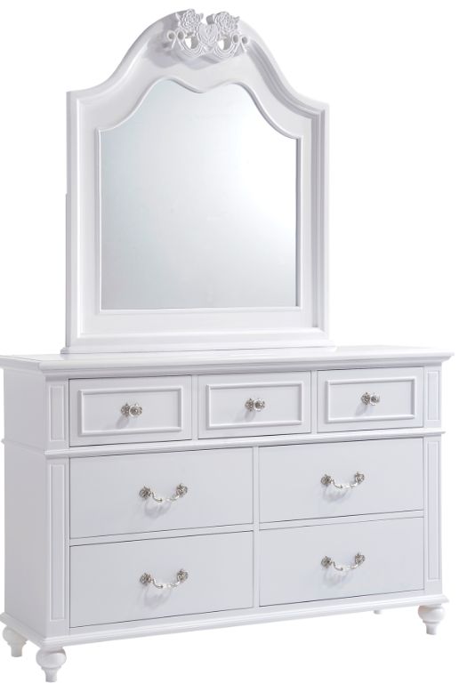 Elements International Alana 4-Piece White Youth Twin Platform Bedroom Set-3
