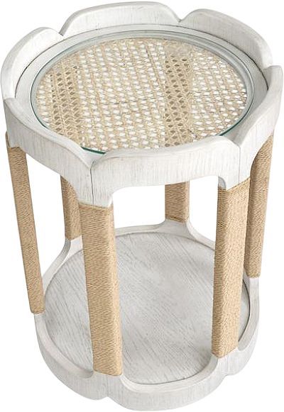 Magnussen Home® Sunset Cove Moonlight Pearl Drum Table-2