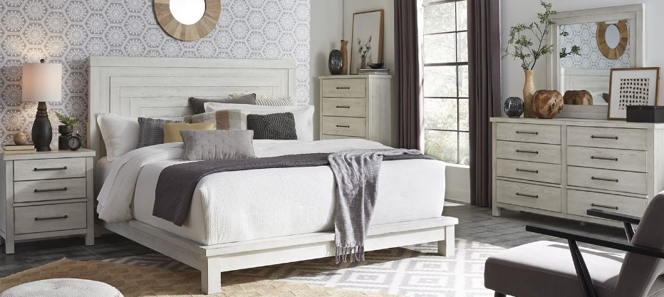 Liberty Furniture Modern Farmhouse 4-Piece Flea Market White