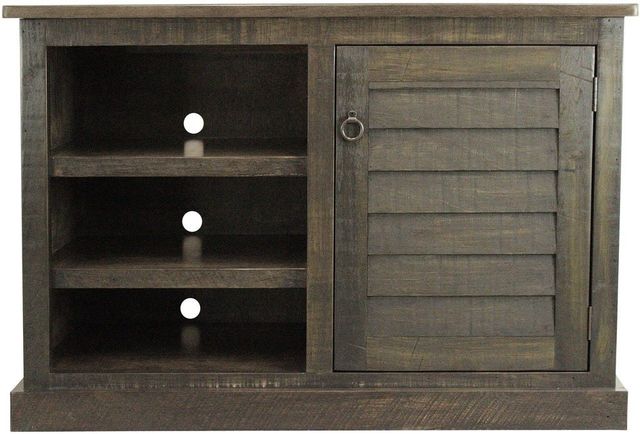 American Heartland Manufacturing Rustic Driftwood Quaint Shutter Door TV Stand-0