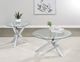 Coaster® Kenzie Tempered Glass Top Coffee Table with Chrome Base-4