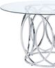 Elements International Merlin Glass Top Dining Table with Chrome Base-1