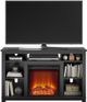 Ameriwood Home Edgewood Black 55'' Electric Fireplace Media Console-0