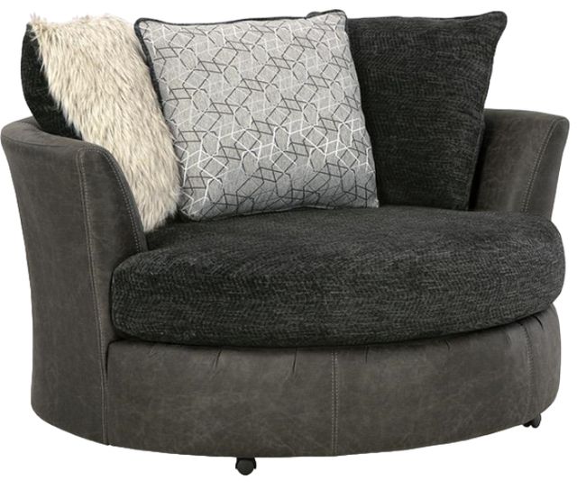 Albany Industries Zaftig Ebony Swivel Chair-0