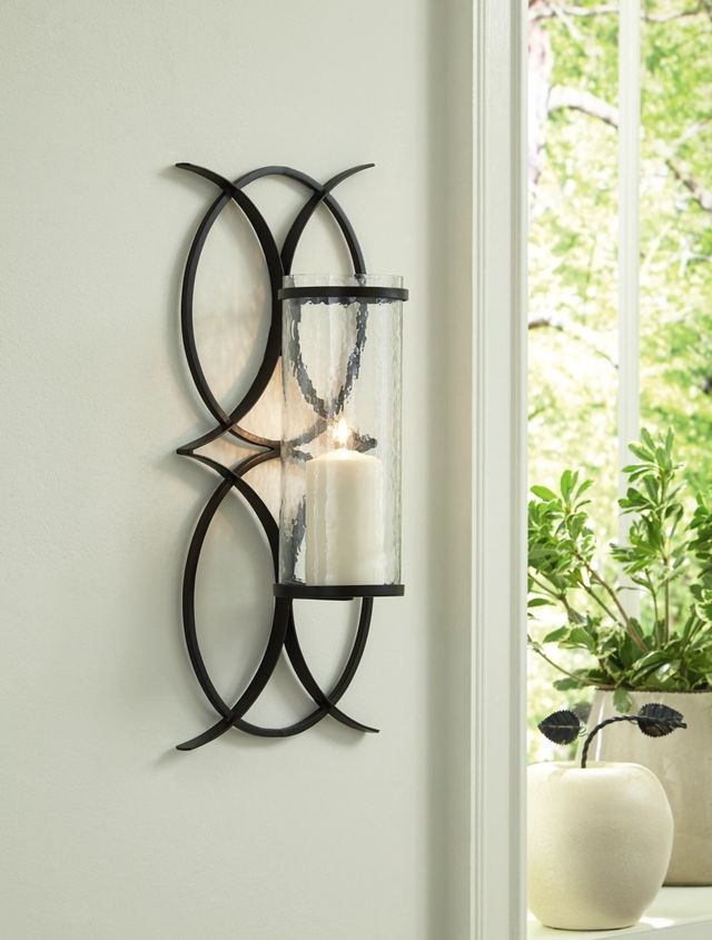 Signature Design by Ashley® Bryndis Black Wall Sconce-4