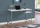 Monarch Specialties Inc. 48"L White and Silver Metal Computer Desk-4