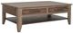 International Furniture Direct Natural Teca Brown Cocktail Table-0