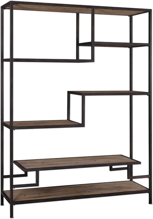 Uttermost® Sherwin Aged Black Etagere-0