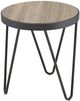 ACME Furniture Bage Weathered Gray Oak End Table with Black Metal Base-0