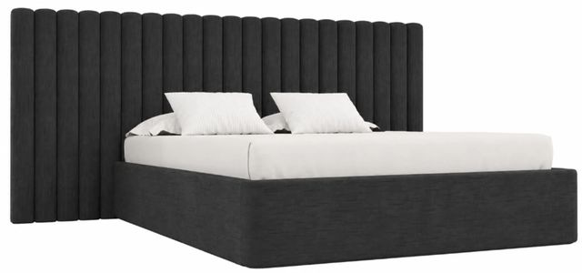 Puffy Milan Midnight Gray Queen Bed Frame-0