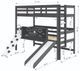 Donco Kids Art & Play Dark Gray/White Youth Twin/Twin Activity Bunkbed-2