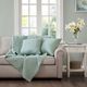 Olliix by Madison Park Quebec 2 Seafoam 20"x20" Quilted Square Pillow Pair-2