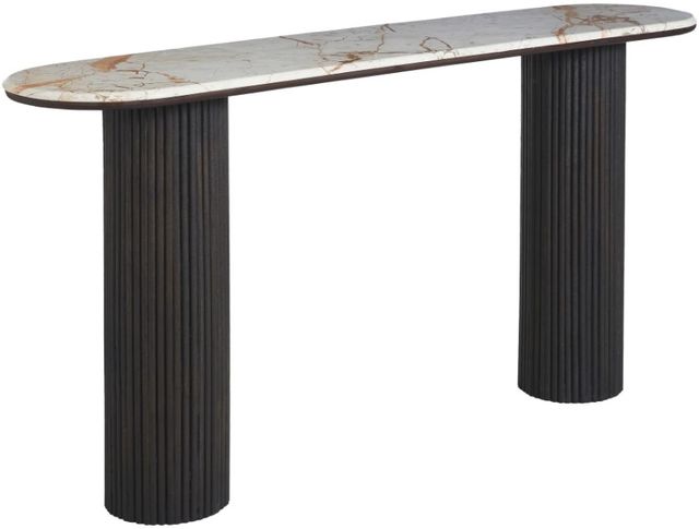 Renwil® Alessio Natural Console Table with Walnut Base-0